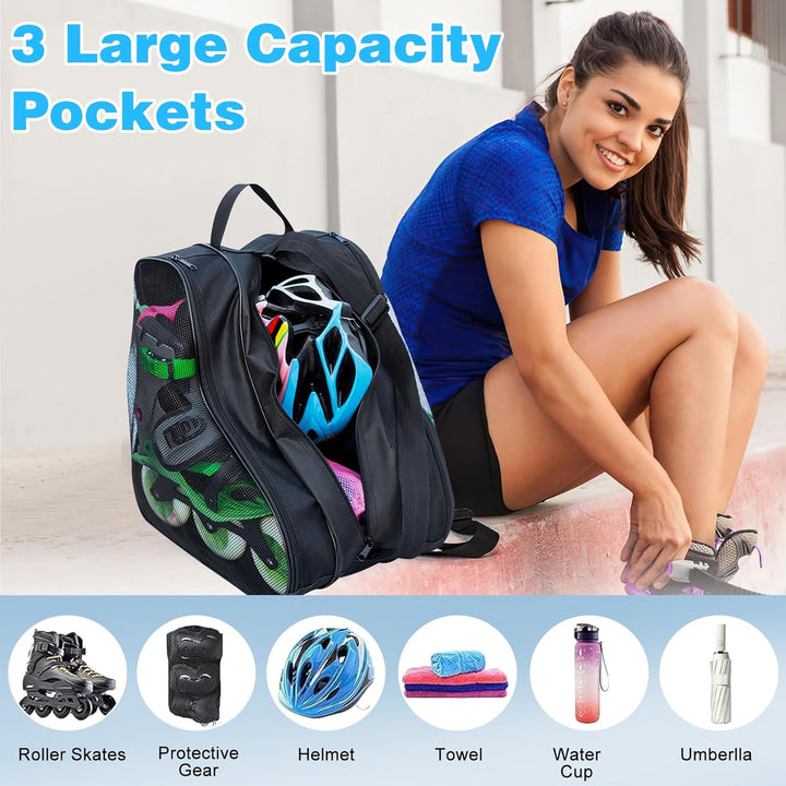 SLTAXAR Rollschuh Tasche Inliner Tasche Kinder Skatertasche Schlittschuhe Tasche für Inliner Ice Ska