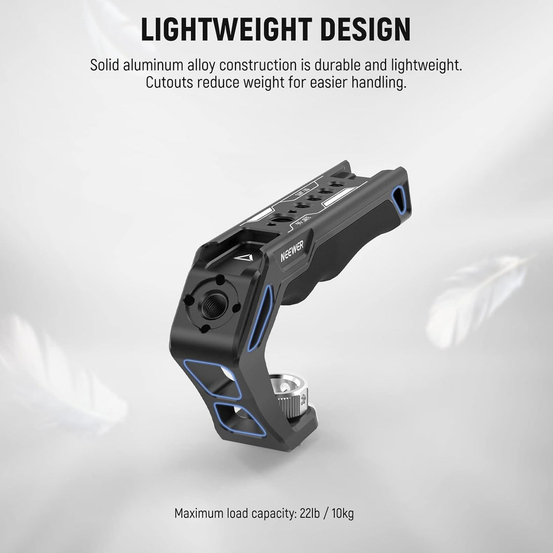 NEEWER Top Handle Oberer Kameragriff mit 3/8" ARRI Locating Schraube, komfortabler Silikongriff mit