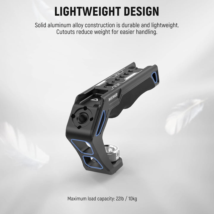 NEEWER Top Handle Oberer Kameragriff mit 3/8" ARRI Locating Schraube, komfortabler Silikongriff mit