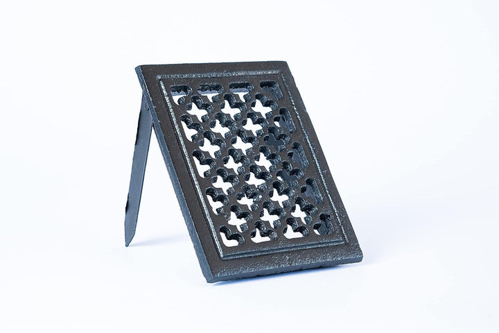 SEZAM Lüftungsgitter aus Gusseisen 15,5 x 2,3 x 12 cm, für Kachelöfen, Holzbacköfen & Kamine - Warml