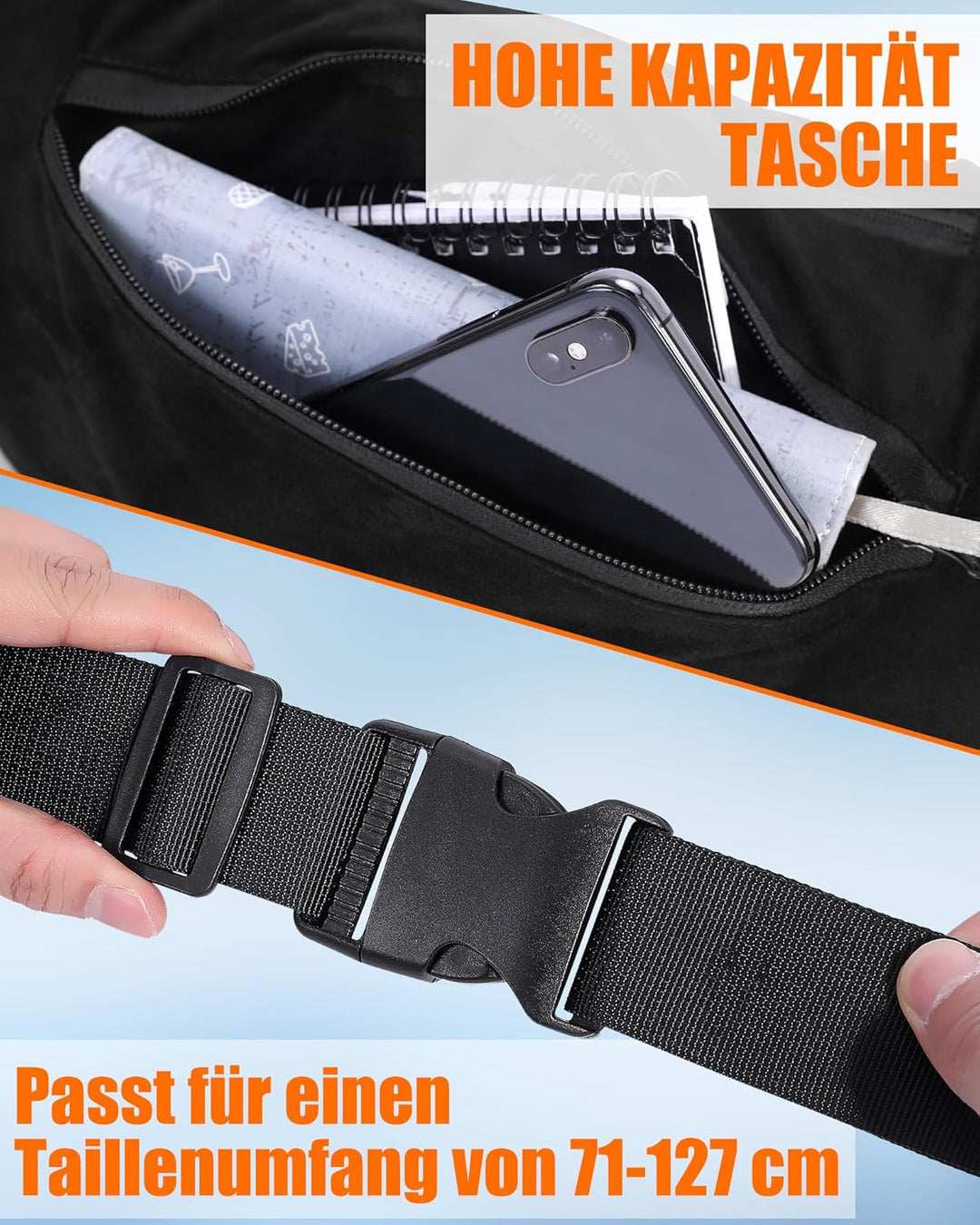 CYCYHEAT 10000mAh Akku Beheizbare Handwärmer Muff Wiederaufladbar Jagdtasche mit 3 Einstellbare Temp