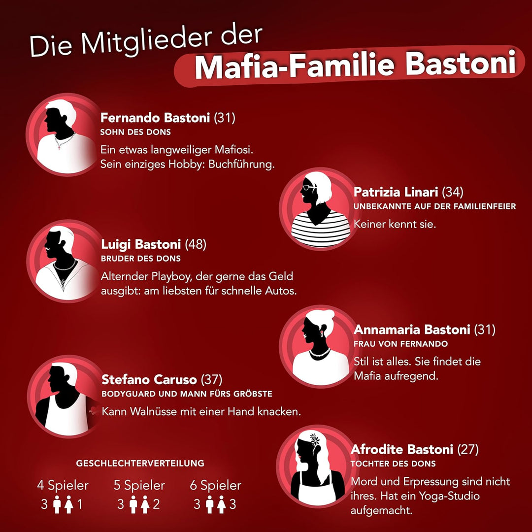 Krimidinner für 4-6 Spieler: Der letzte Pate | Das schaurig-heitere Mafia Krimi Dinner für 4 bis 6 P