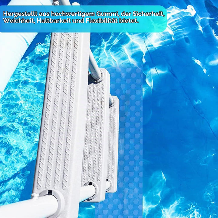 2 Stück 90x23CM Schwimmbadleitermatte,Pool schutzmatte,Anti Rutsch Leitermatte für Schwimmbäder,Schu