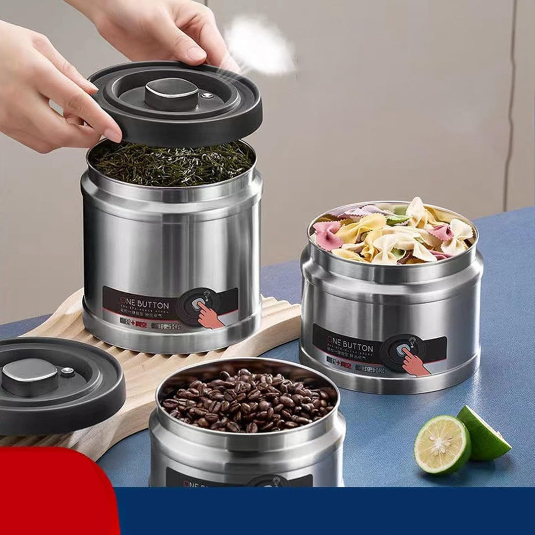 Behälter zur Aufbewahrung von Kaffeebohnen - Luftdichter Edelstahlbehälter zur Aufbewahrung von Kaff