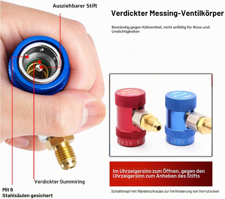 Nivvity Schnellkupplung, Professionelle Schnellkupplungen Klimaanlage Service Port Adapter Fit für R