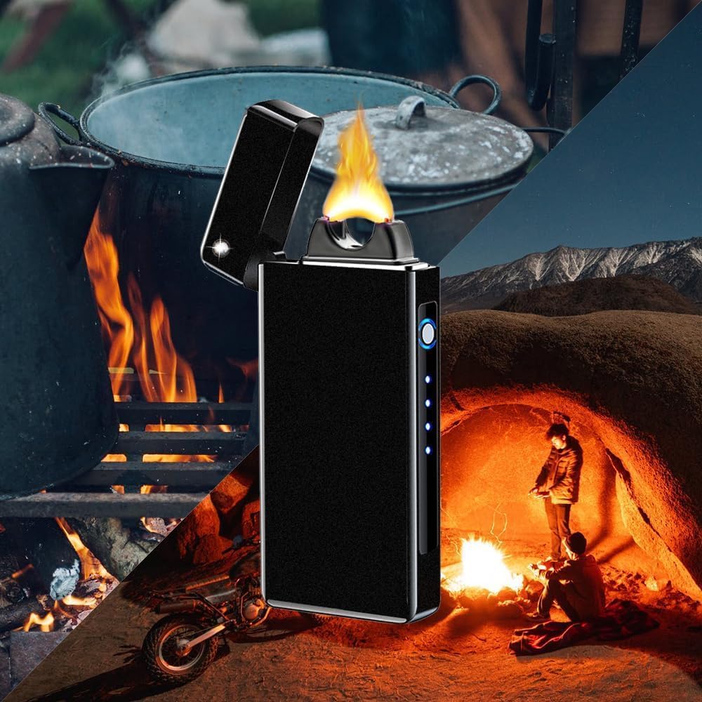 GADATOP Arc Plasma Flamme Feuerzeug USB wiederaufladbares, winddichtes elektrisches Feuerzeug für Ke