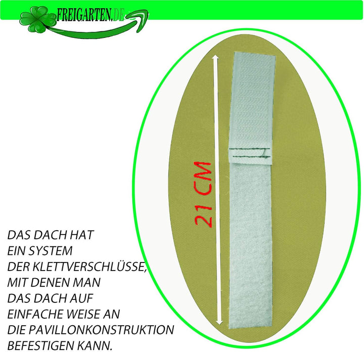 freigarten.de Ersatzdach für Pavillon 3x4m Pavillondach Gartenpavillondach Pavillonabdeckung Sand An