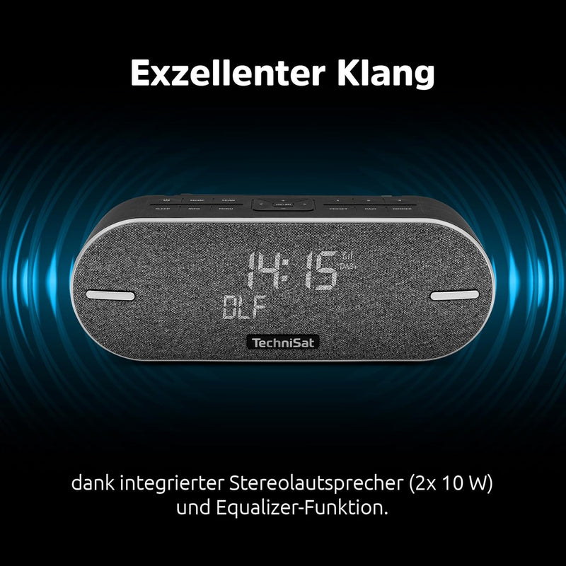 TechniSat DIGITRADIO BT 2 - tragbarer Premium-Bluetooth-Lautsprecher mit DAB+ Digitalradio (UKW, Uhr