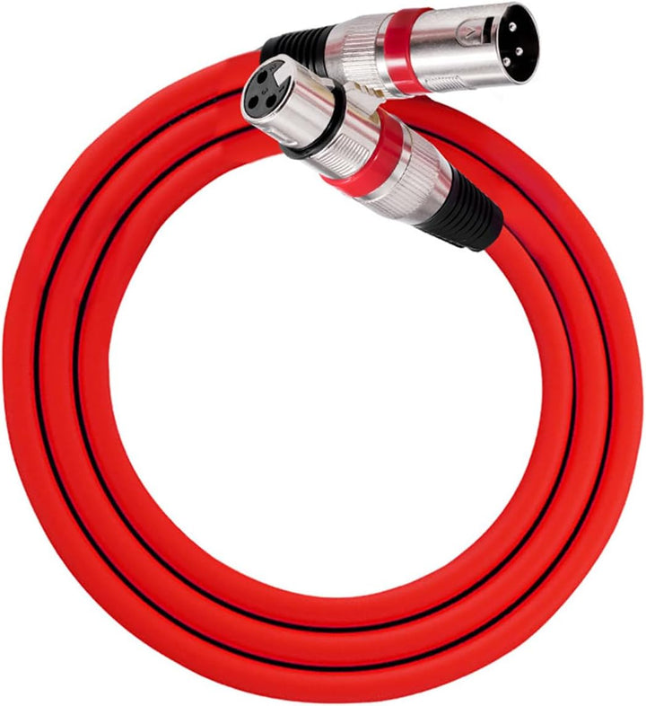 6 Packungen Mikrofonkabel XLR-Kabel Mikrofonkabel Stecker auf Buchse Symmetrisches XLR-Mikrofonkabel