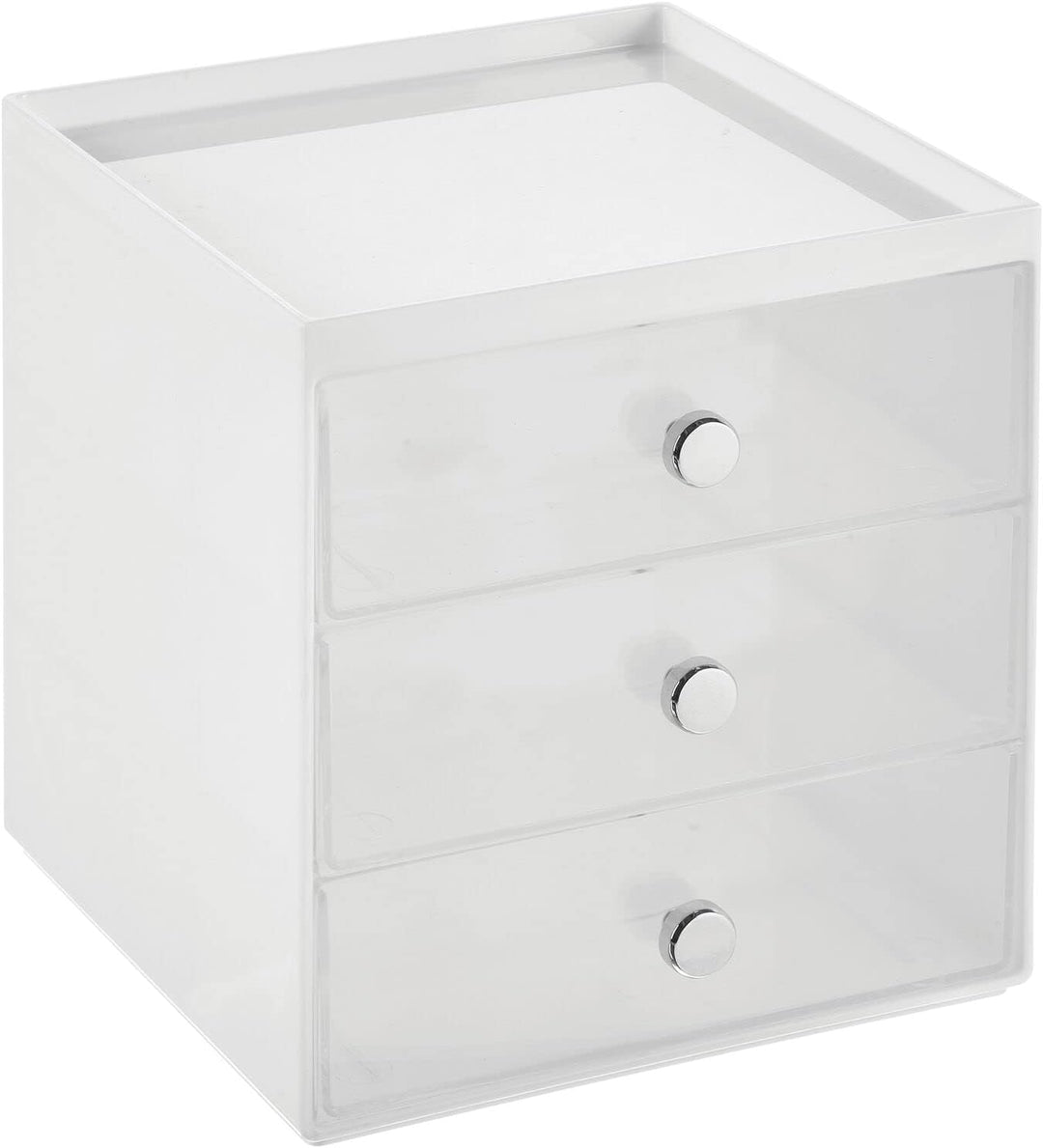 mDesign Make-up Organizer – Schminkaufbewahrung mit 3 Schubladen für Lidschatten, Lippenstift & Co.