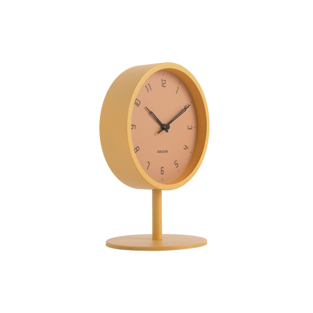 [DL] Table Clock Stark Iron matt Honey Yellow