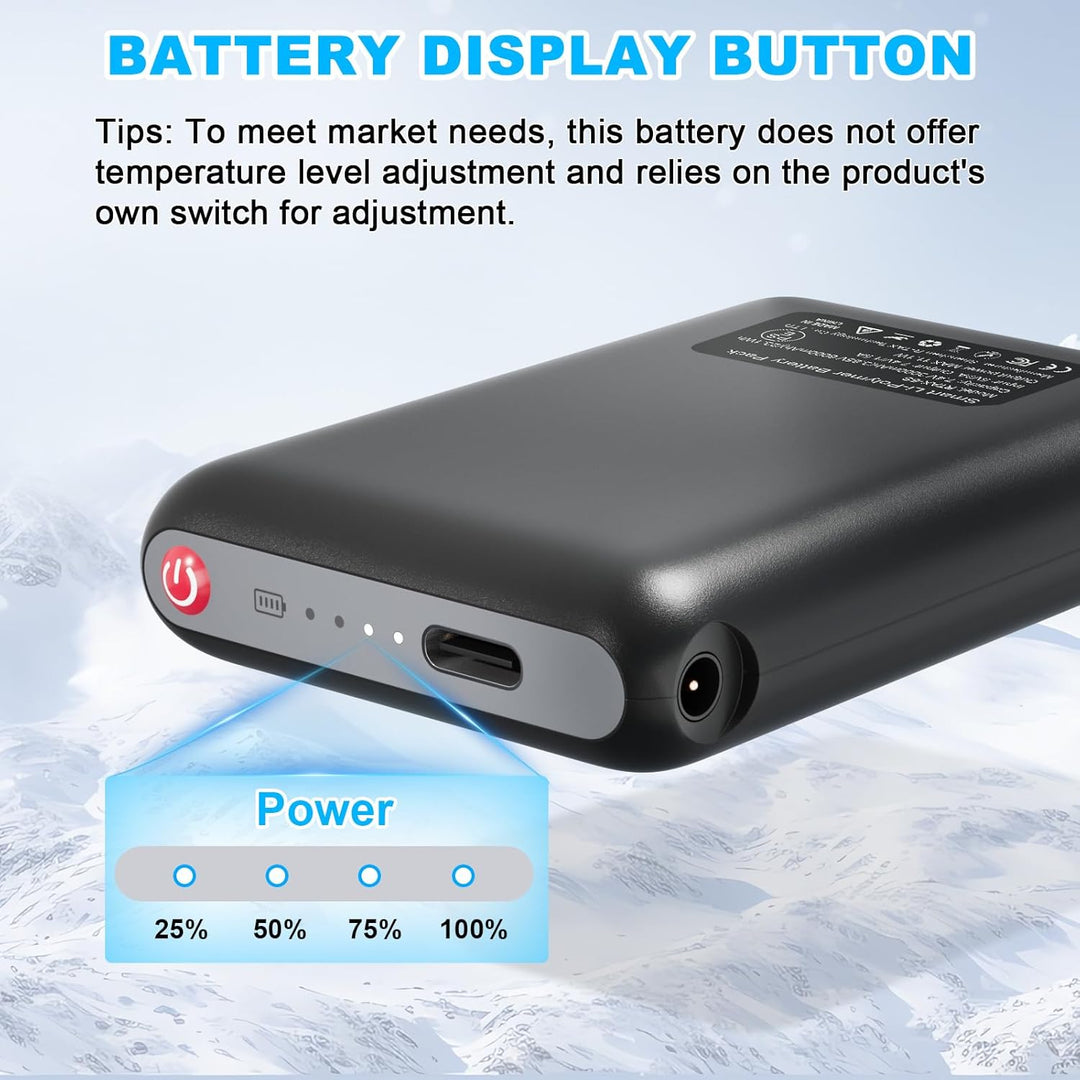Wiederaufladbarer Li-Polymer-Akku, 7.4V 3000mAh beheizbar Hausschuh Batteries,Beheizbare Socken akku