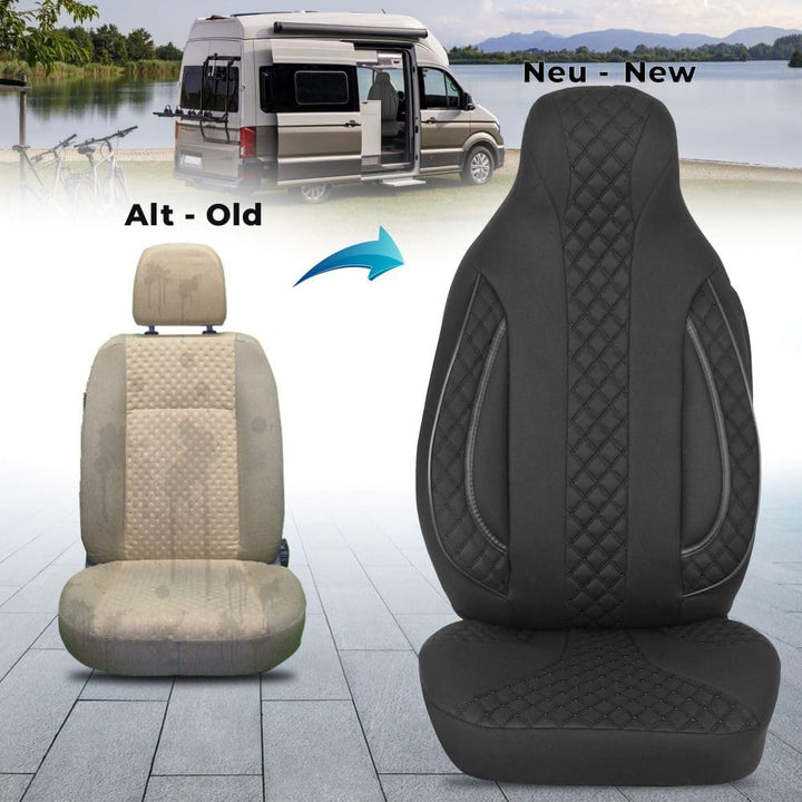BREMER SITZBEZÜGE Schonbezüge Sitzbezüge kompatibel mit FIAT Ducato Citroen Jumper Peugeot Boxer in