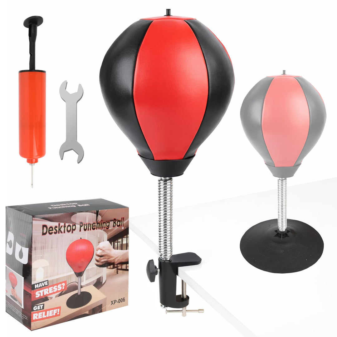 Boxsack für den Schreibtisch, Punchingball Tisch mit Superstarkem Saugnapf &amp; Tischklemme, Antistress