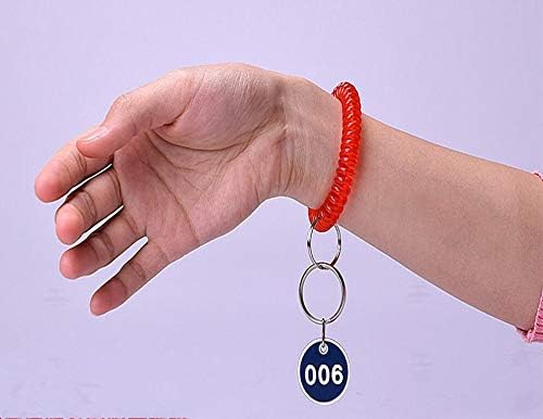 Aluminum Alloy Metal Key Tag Set, Number ID Tags Key Chain, Numbered Key Rings Gelb 1 to 100, Gelb 1
