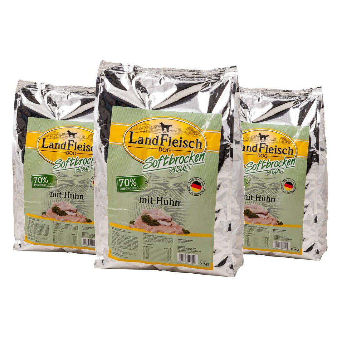 Landfleisch Dog Softbrocken mit Huhn, 1er Pack (1 x 15 kg)