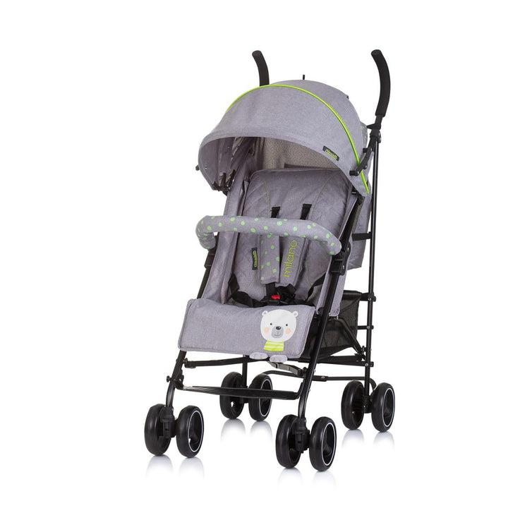 Chipolino Kinderwagen Milano Buggy bis 22 kg, Rückenlehne verstellbar, faltbar grau, grau