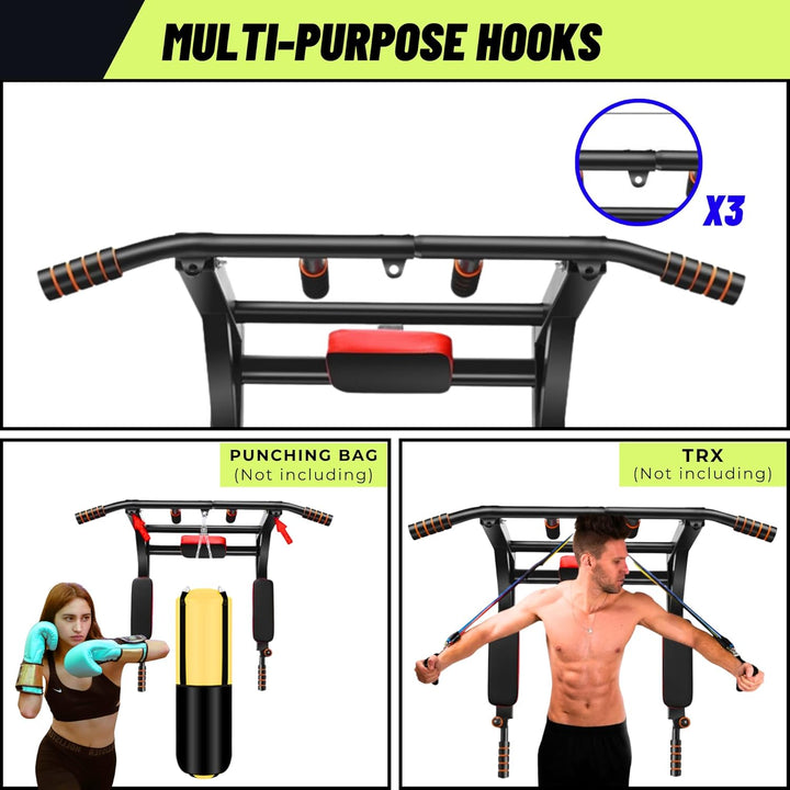 Klimmzugstange Wand Klimmzug. Pull-Up Bar Zuhause Multigrip-Ständer, Dip Station für das Heim-Fitnes