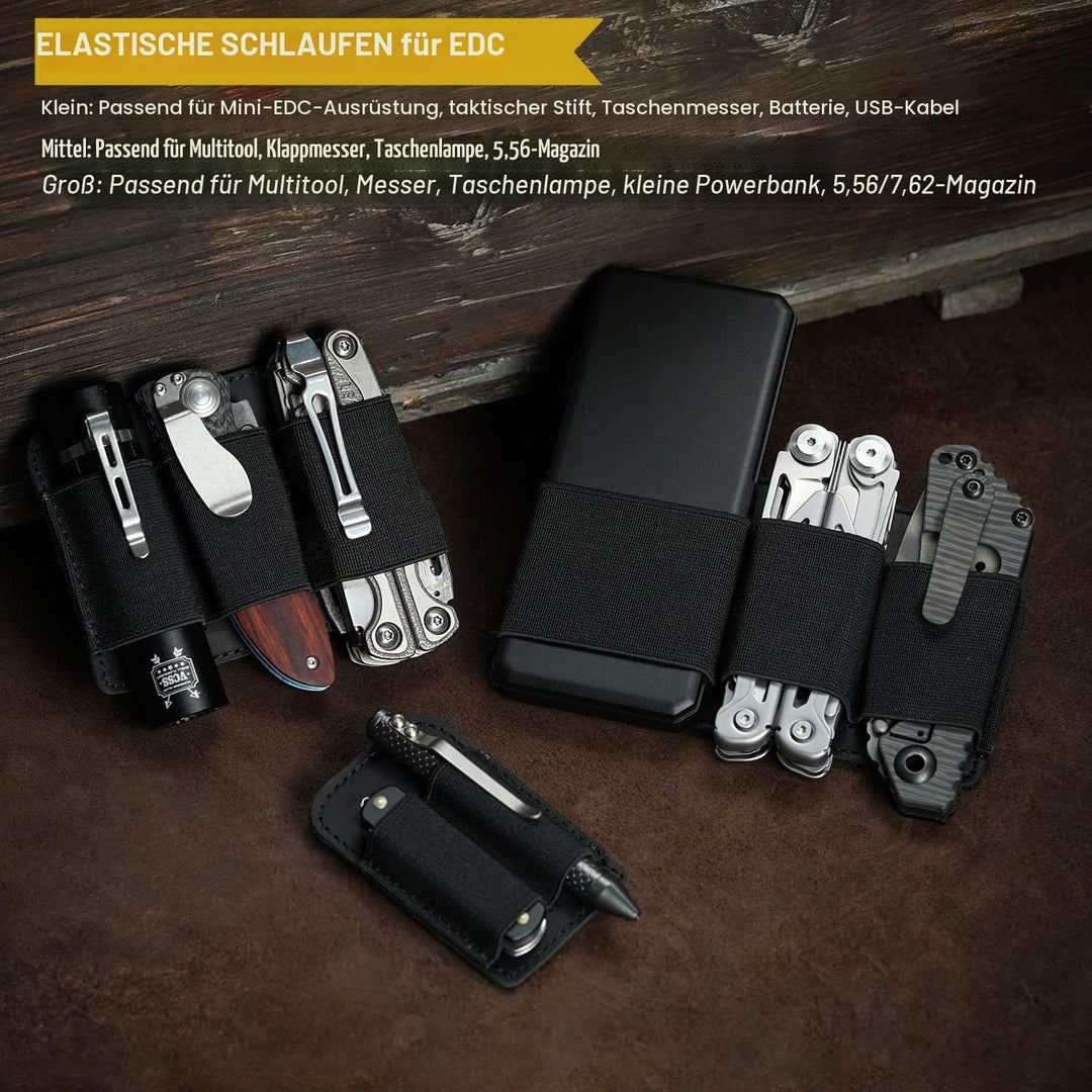 VIPERADE PL6 Elastischer EDC Organiser Klein Klett Organizer Insert,Modulare Elastische Schleife Pan