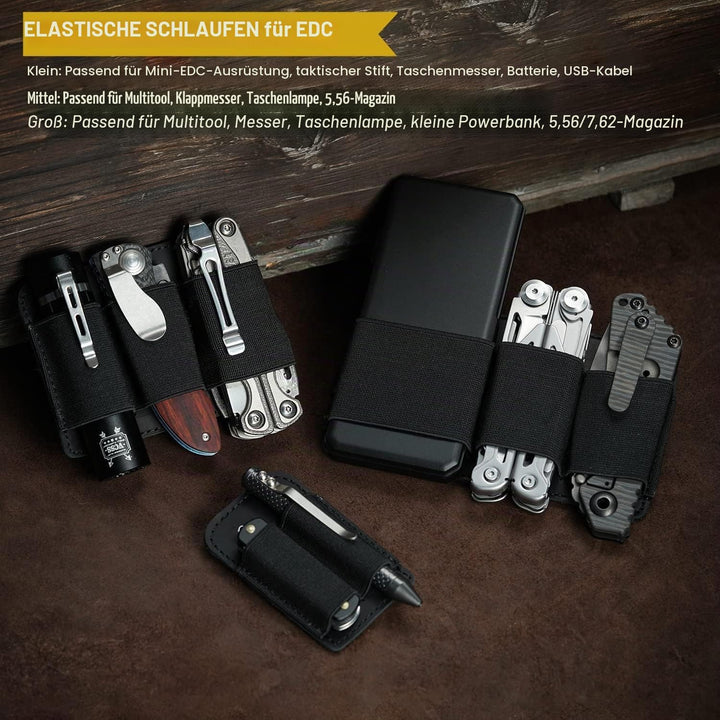VIPERADE PL6 Elastischer EDC Organiser Klein Klett Organizer Insert,Modulare Elastische Schleife Pan