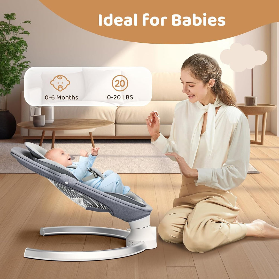 Kotsy Babywippe Elektrisch mit Anpassung der APP-Steuerung,Babyschaukel elektrisch mit 5 Natürlichen