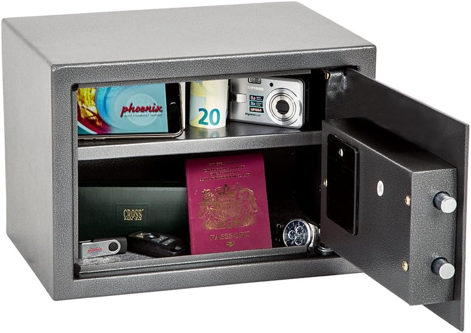 Phoenix SS0802E Vela Home & Office Safe Möbeltresor Kompaktsafe mit Elektronikschloss, HxBxT: 25 x 3