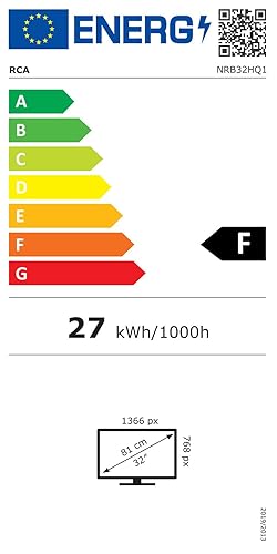 RCA TV 32 Zoll (80 cm) randlos LED HD Fernseher mit Triple Tuner (DVB-T/T2-C-S/S2), HDMI, CI+, USB-M