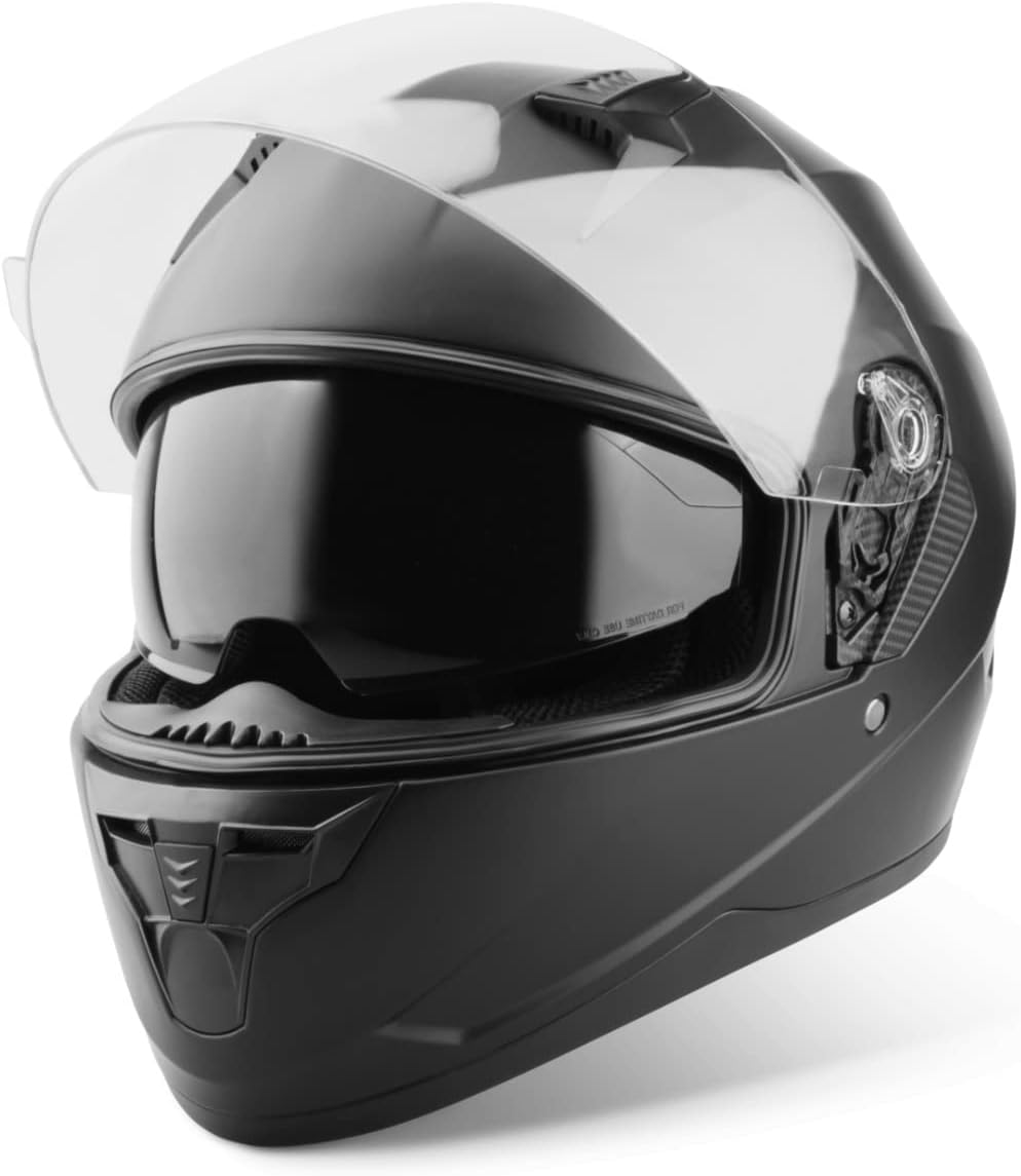 VINZ Kennet Integralhelm mit Sonnenblende | Motorrad Helm Vollvisierhelm Mopedhelm | Motorradhelm Fu