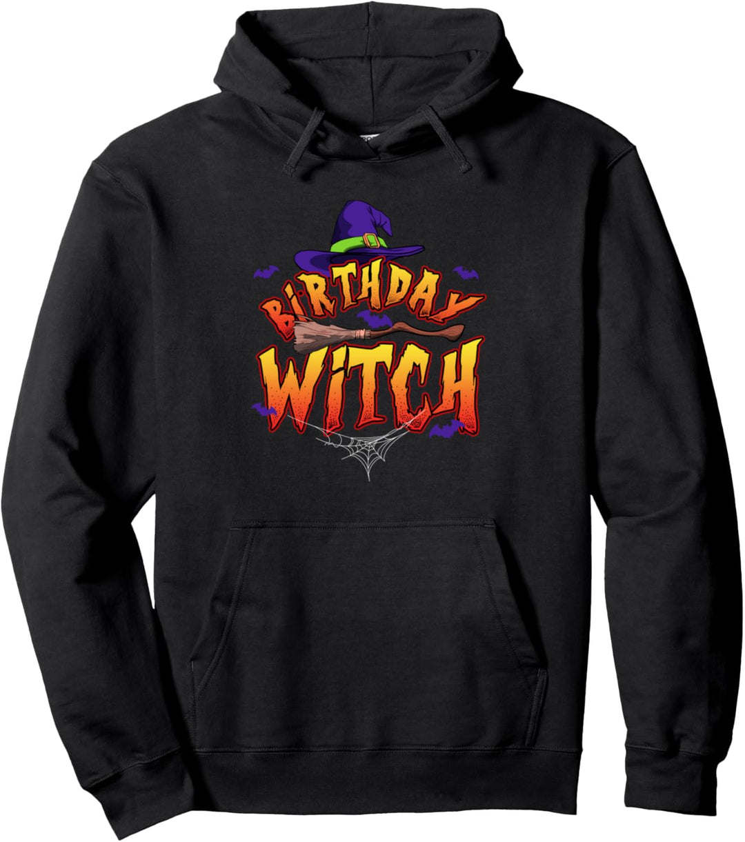 Birthday Witch Funny Halloween Pullover Hoodie