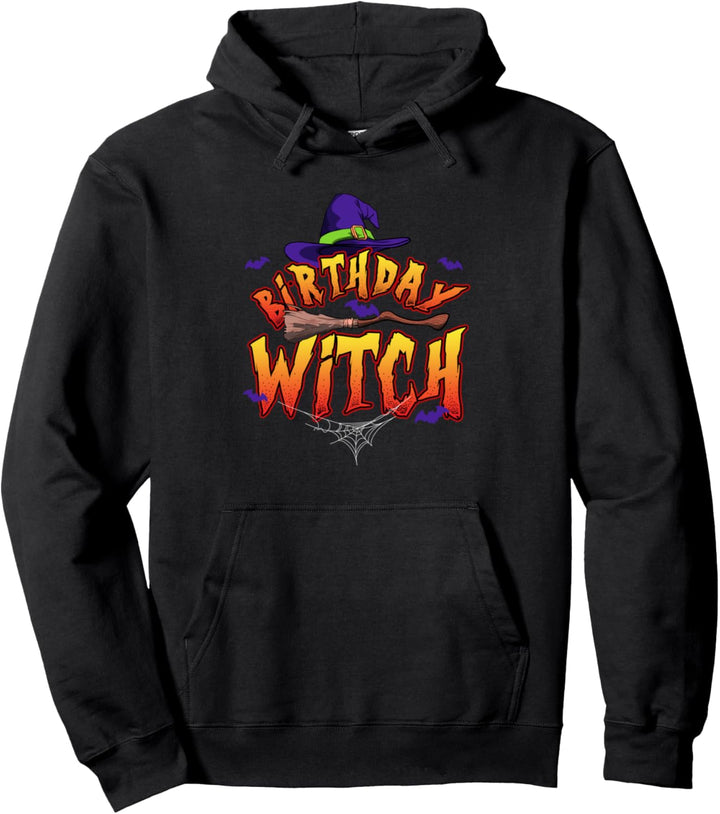 Birthday Witch Funny Halloween Pullover Hoodie