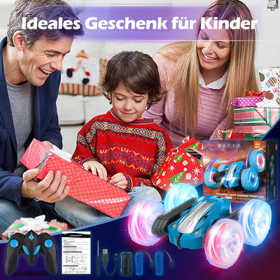 Rodzon Ferngesteuertes Auto 3 4 5 6 7 8 9 Jahre Spiele LED Blinken RC Auto Spielzeug Jungen Weihnach