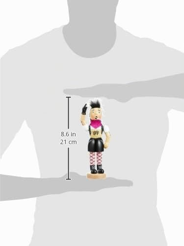 Dekohelden24 Räucherfrau als Punk Lady, ca. 19 cm, 521101, Punk Lady