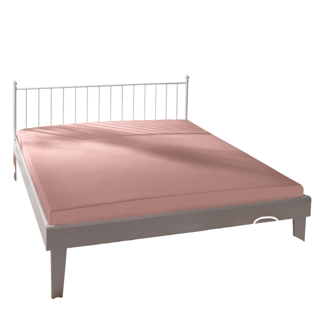 Bassetti Spannbettlaken Uni P5/746 Rosé Baumwolle/Elastan, Masse: 90cm x 190cm, 100cm x 220cm, 92351