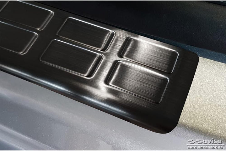 Avisa Black INOX Door sill Protectors Compatible with Citroën Spacetourer &amp; Jumpy/Peugeot Expert &amp; T