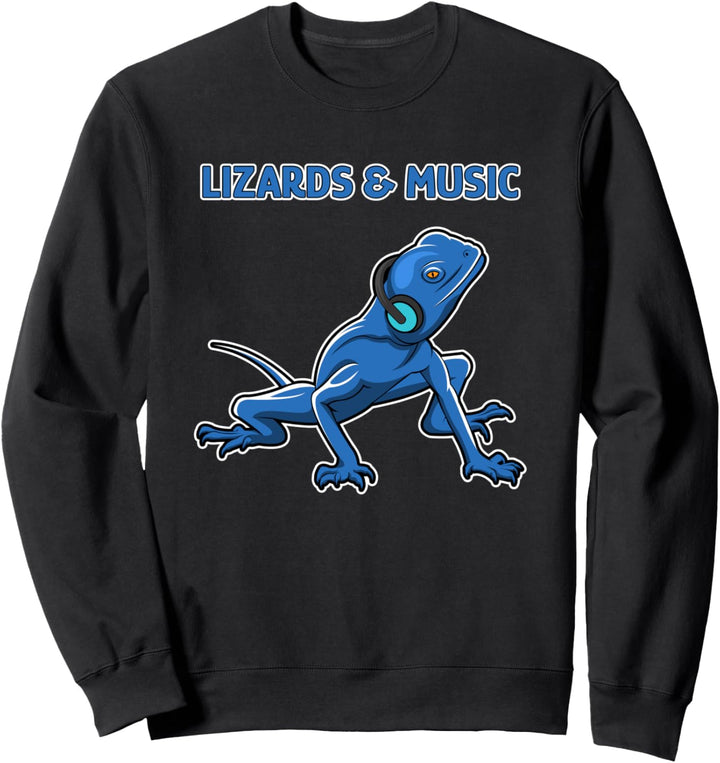 Leopardgeckos und Musik Musikereidechse Sweatshirt
