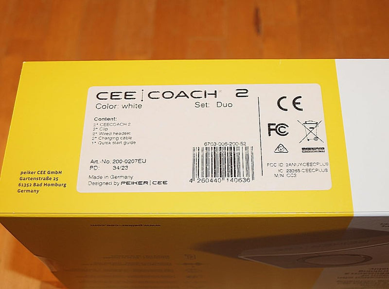 Ceecoach 2 Duo Set Weiss mit Transportasche
