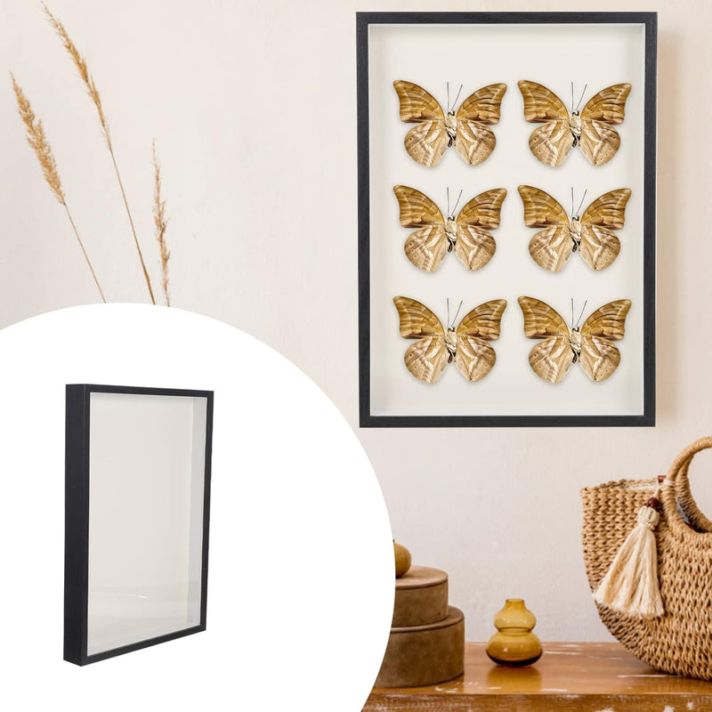 HOMSFOU Rahmen Bilderrahmen A4 Wand H?ngende Holzfoto Frame Gro? Bilderrahmen mit Matte Realglas Wan