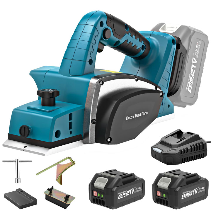 Yofuly Elektrohobel für Maa-kita 18V Batterie, 2×4.0Ah Batterie, Akku Hobel – 15000 U/min, 82mm Hobe