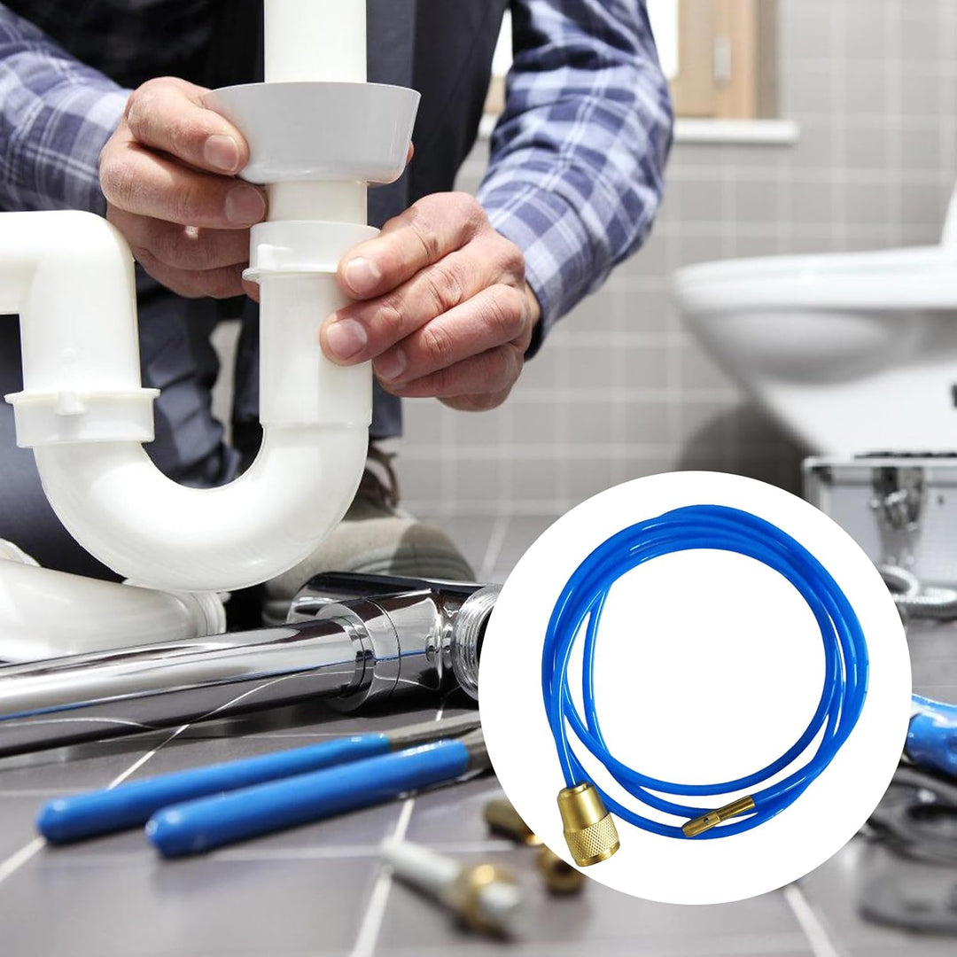 Rohrreinigungsgerät Power Clean, 2m Hochdruck Rohrreiniger, Abflussreiniger Schlauch, Rohrreinigungs