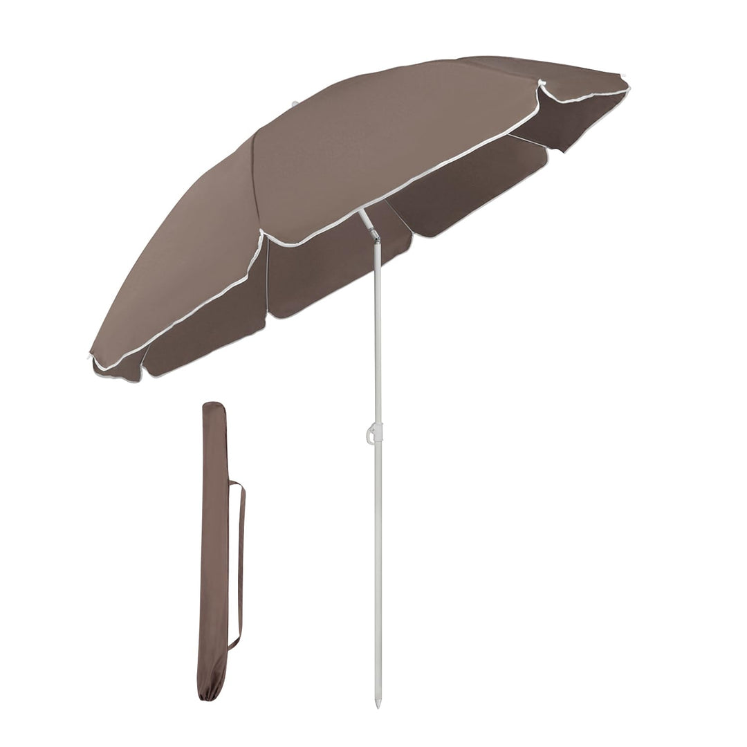 Sekey 160 cm Sonnenschirm Strand mit Schutzhülle für Balkon Garten & Terrasse Neigungswinkel und Höh