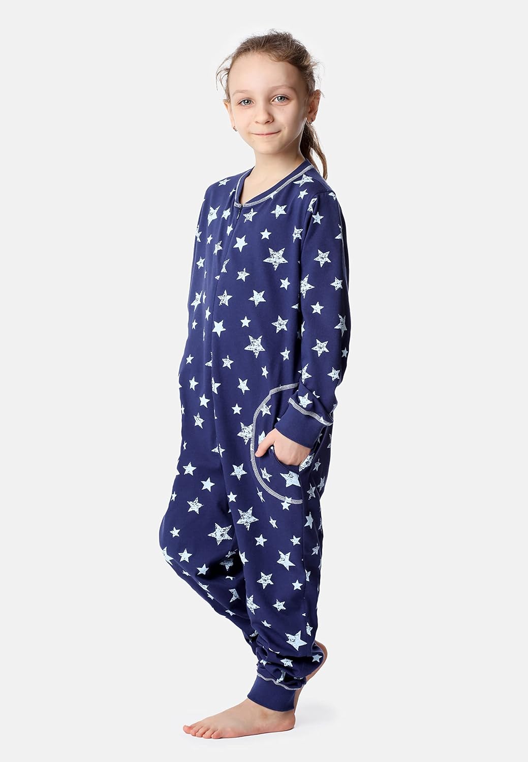 Merry Style Mädchen Schlafoverall Jumpsuit Mädchen Bequeme und warme Schlafanzug Kinder MS10-186 110
