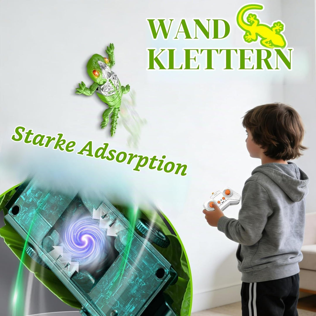 Gecko Wandflitzer, 360 ° Rotation Ferngesteuerter Gecko, Wänden Decken Entlang Krabbelt, Leuchtenden
