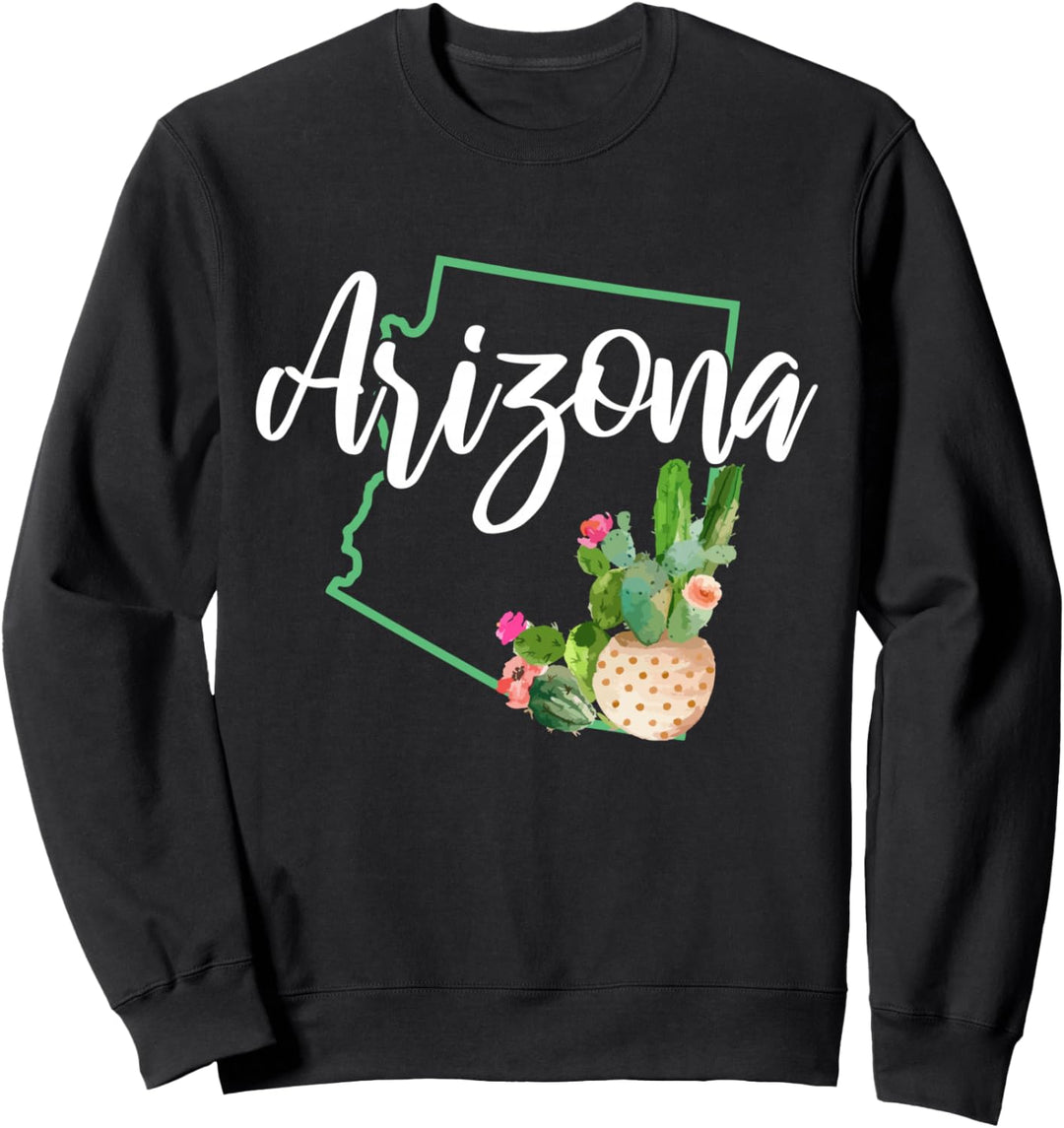 Arizona Pride State Map Kaktus Vintage Arizona Sweatshirt