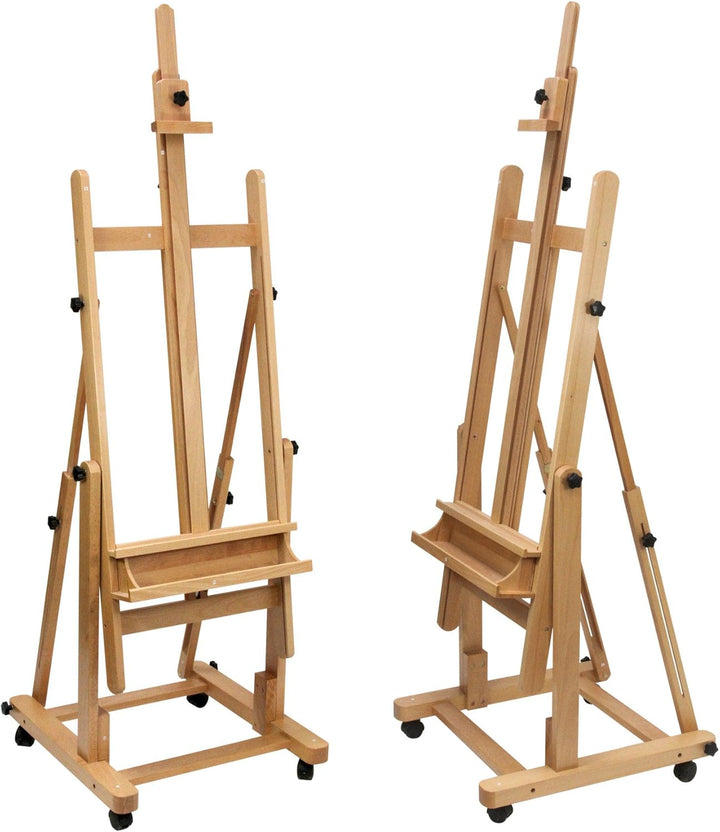 Profi-Staffelei Modell 120 aus massiver Buche FSC®, senkrecht und waagerecht malen, feststellbare Ro