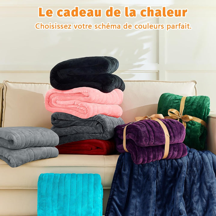 BOMOVA Heizdecke Wärmedecke mit Abschaltautomatik,Kuscheldecke flauschig Weihnachten,10 Heizstufen &