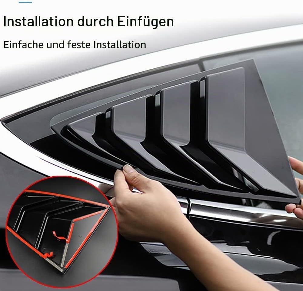KUNGKIC Lüftungsöffnungen für hintere Seitenfenster, Lüftungsschlitze, für Tesla Modell 3 2017–2024,