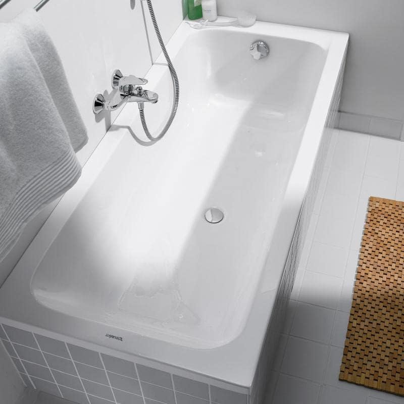 VBChome Badewanne 170x70 cm Duravit Acryl SET – Stilvolle Rechteck-Badewanne inkl. Styroporträger, S
