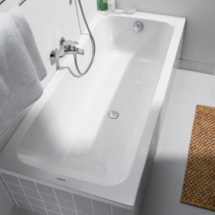 VBChome Badewanne 170x70 cm Duravit Acryl SET – Stilvolle Rechteck-Badewanne inkl. Styroporträger, S