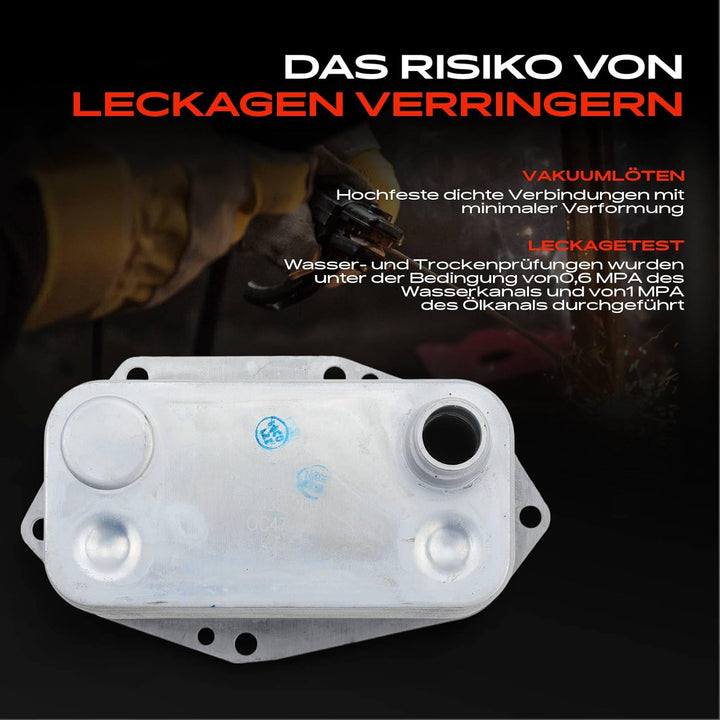 Frankberg Ölkühler Motoröl Kompatibel mit 3er E46 5er E39 7er E38 X5 E53 525d 330d 330xd 730d 3.0d 1