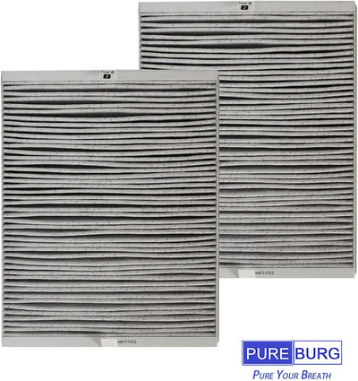 PUREBURG 2er-Pack HEPA + Aktivkohle 2-in-1-Filter, kompatibel mit Philips AC4072/11 Luftreiniger, Te